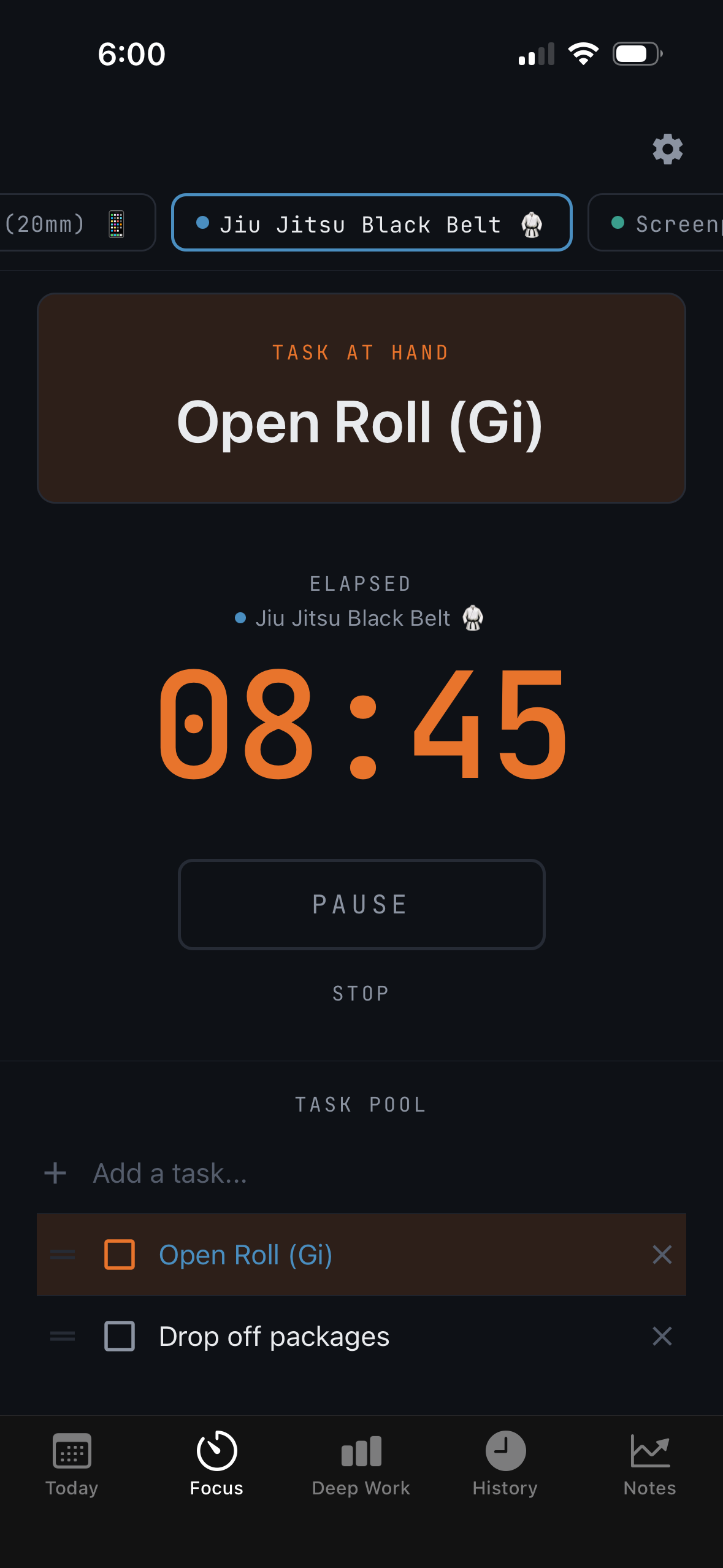 Deep Work timer